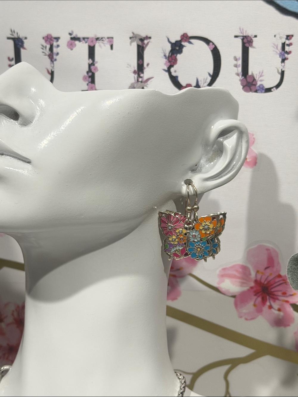🦋RARE Brighton Butterfly Colorful Floral Earrings!